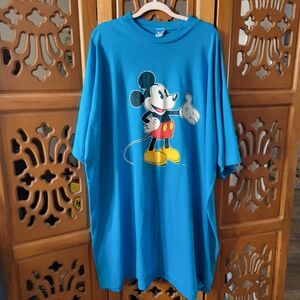 90s Vintage Disney Mickey Mouse Classic Graphic Night T Shirt (one size)